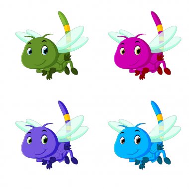 yusufçuk farklı yüz ifadeleri ve farklı renk ile