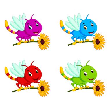 yusufçuk farklı yüz ifadeleri ve farklı renk ile