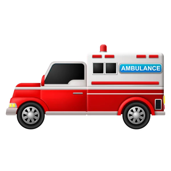 Ilustración Una Ambulancia Sobre Fondo Blanco — Vector de stock