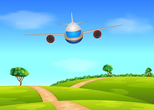 Létající Letadlo Cestující — Stockový vektor