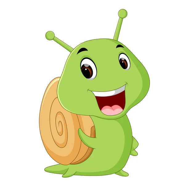 Illustration Smiling Snail — Stock Vector