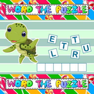 Çocuklar için kelime bulmacası eğitici oyun