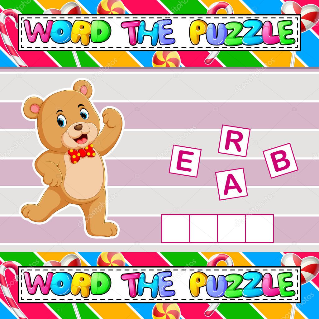 Words puzzle educational game for children