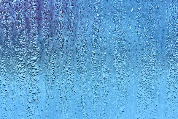 Natural Water Drop Background Window Glass Condensation High Humidity Large — Stock Photo, Image