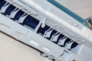 Klimayı kırın. Kapatın. Tamir ve bakım konsepti. Th