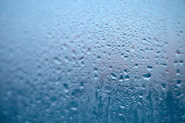 Dettaglio ravvicinato dei problemi di condensa dell'umidità, gocce d'acqua , — Foto Stock