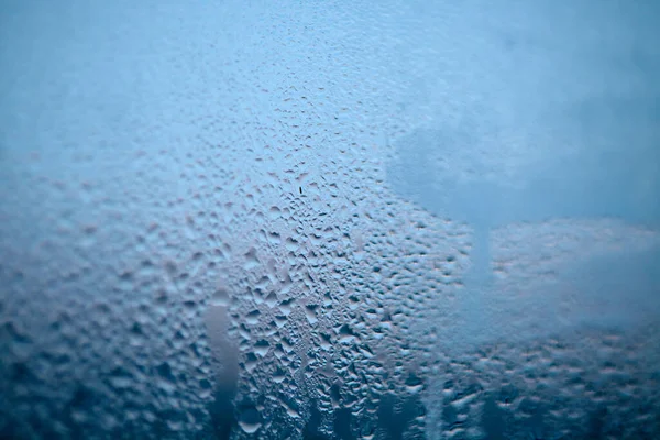 Närbild detalj av fukt kondensationsproblem, vattendroppar, — Stockfoto