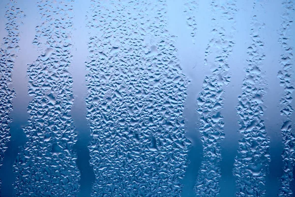 Fermer Détail des problèmes de condensation d'humidité, gouttes d'eau , — Photo