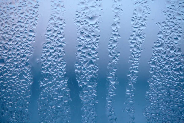 Dettaglio ravvicinato dei problemi di condensa dell'umidità, gocce d'acqua , — Foto Stock