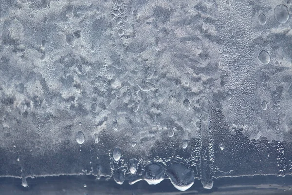 Textura de gotas congeladas de gotas de água condensada vapor sobre o tr — Fotografia de Stock