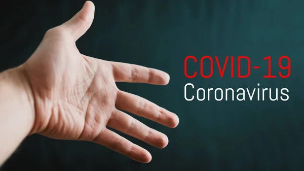 Image Inscription Covid Virus Coronavirus Covid Outbreak Influenza Background Pandemic — Stock Photo, Image