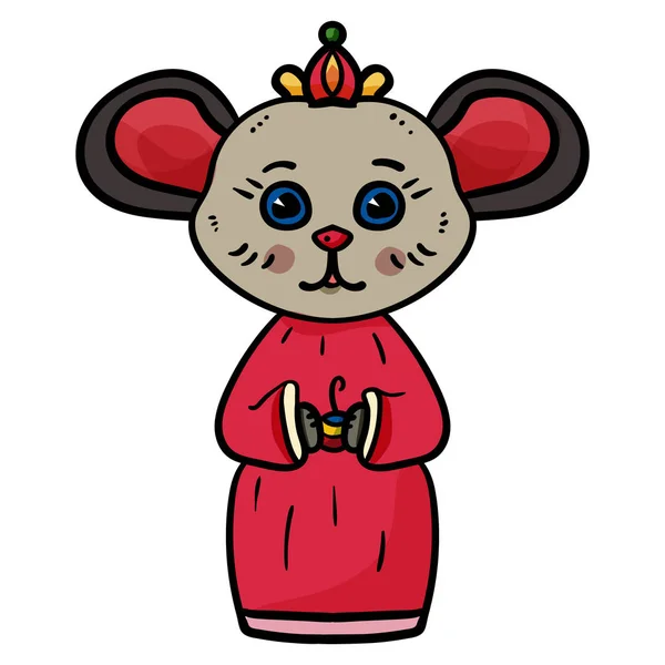 Leuke muis, Rat, een symbool van welvaart en veel geluk Jaar van Rat 2020, Chinees Nieuwjaar. - Vectorontwerp. — Stockvector