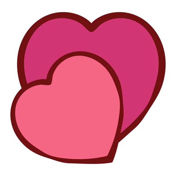 Love symbol Heart vector icons, heart concept. Vector doodle illustration — Stock Vector