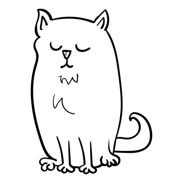 Γάτα Χρωματισμός Σελίδας Βιβλίο Ενηλίκων Και Παιδιών Εικονογράφηση Διάνυσμα Doodle — Διανυσματικό Αρχείο