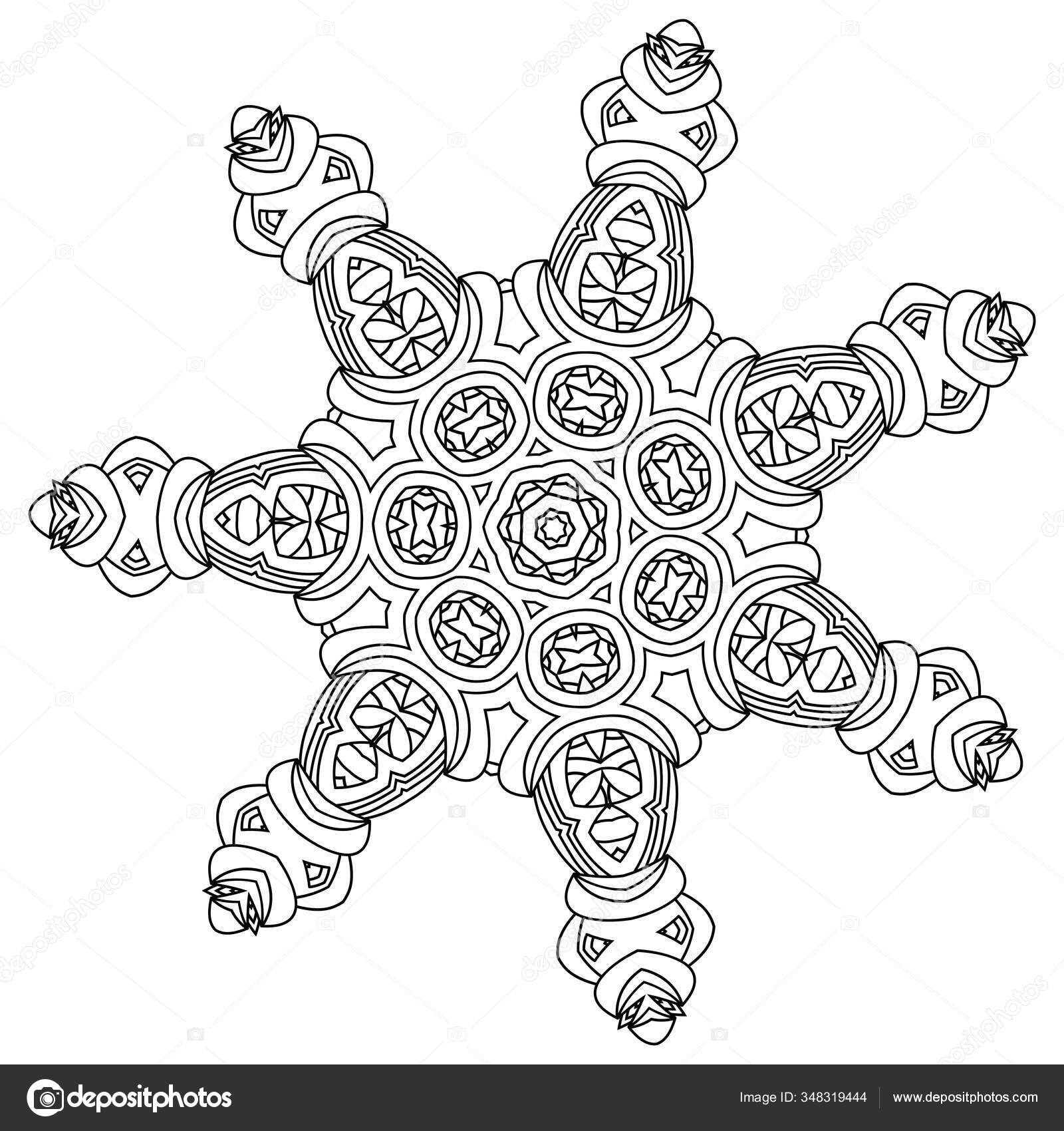 Download Ethnic Ornament Doodle Symmetry Arabesque Adult Coloring Book Mandala Arabic Vector Image By C Meiyuan China Gmail Com Vector Stock 348319444