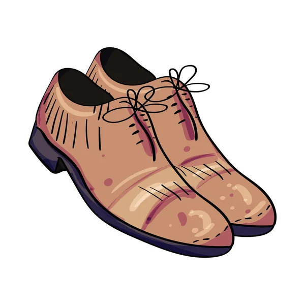 Ilustração Vetorial Sapatos Masculinos Dos Anos Século Passado Ilustração Retrô — Vetor de Stock