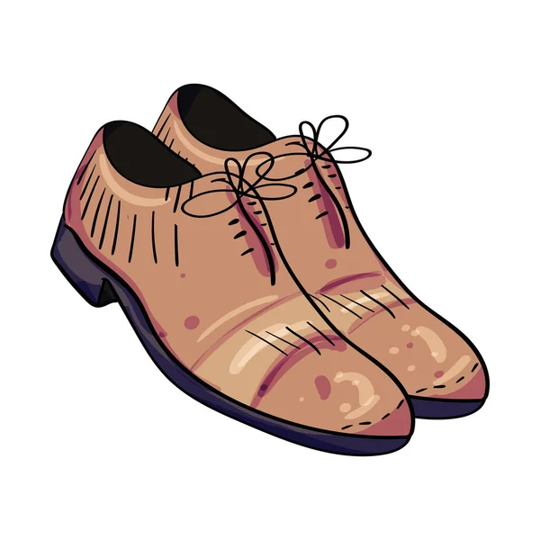 Ilustración Vectorial Zapatos Para Hombre Años Del Siglo Pasado Retro — Vector de stock