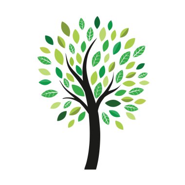 Yapraklı vektör ağacı