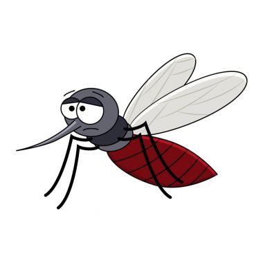 Cute cartoon mosquito clipart