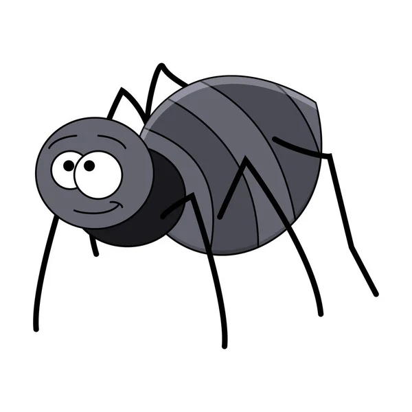 Mignon dessin animé araignée . — Image vectorielle