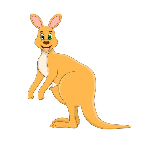Cartoon leende känguru. — Stock vektor