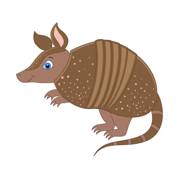 Lindo armadillo de dibujos animados — Vector de stock