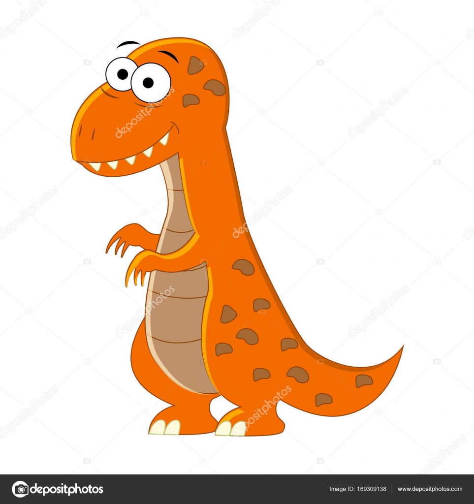 Dinossauro bonito dos desenhos animados — Ilustração de Stock