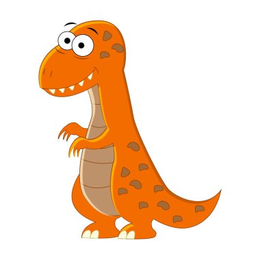 Sevimli çizgi t-rex. 