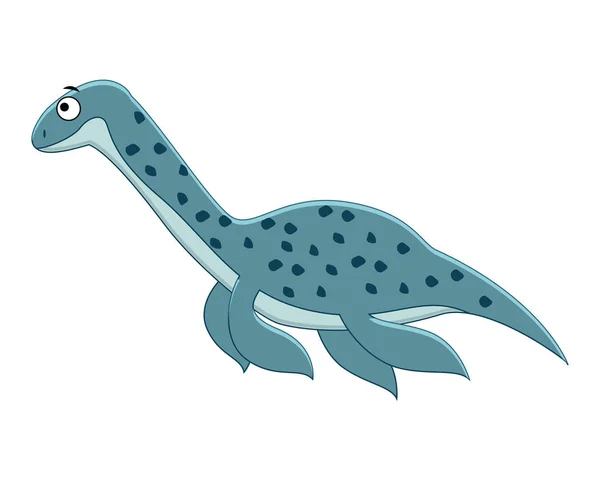 Милий мультяшний еластозавр . — стоковий вектор