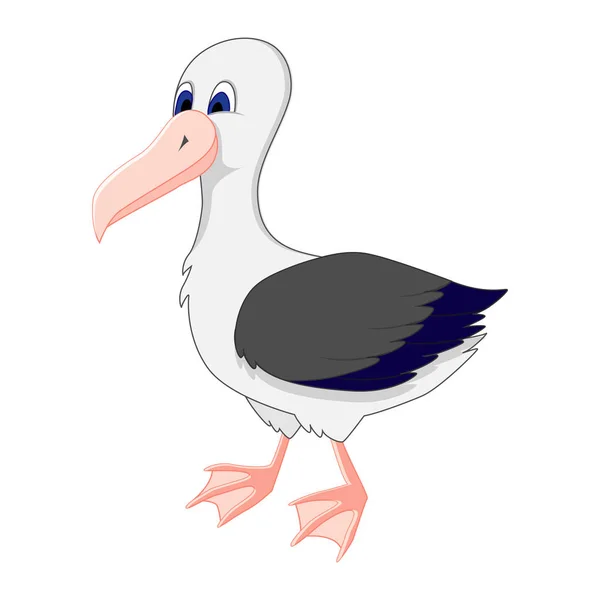 Смешной мультяшный альбатрос. Векторная птица . — стоковый вектор