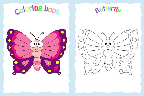 Página para colorear libro para niños en edad preescolar — Archivo Imágenes Vectoriales