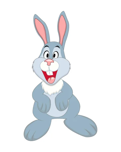 Lindo conejito de dibujos animados. Ilustración vectorial. Conejo de Pascua. Aislado — Archivo Imágenes Vectoriales
