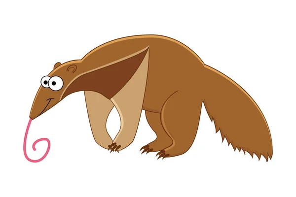 Cute cartoon anteater. — Stockvector