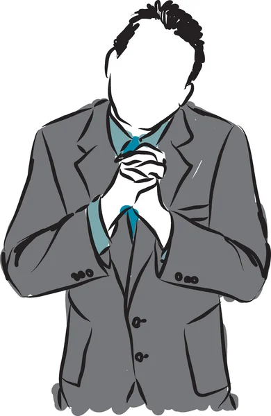 Homme d'affaires demandant illustration — Image vectorielle