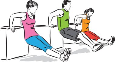 Grup insanların fitness şekil