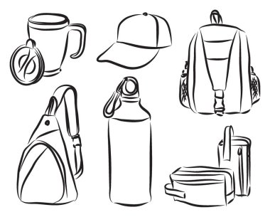 ticari marka ürünler illüstrasyon