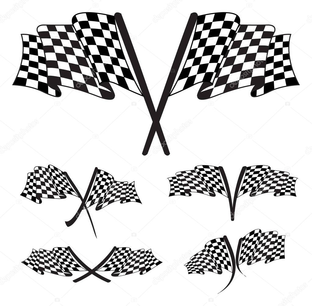 Racing flag illustration vector