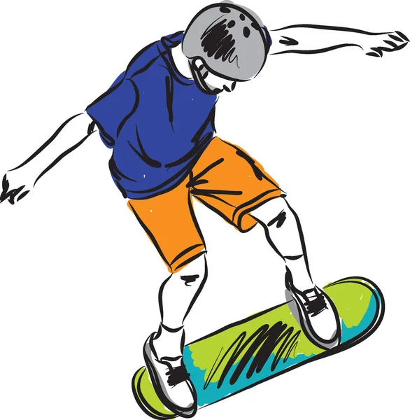 Bir illüstrasyon vektör kaykay