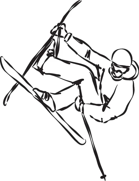 Saut à ski illustration 2 — Image vectorielle