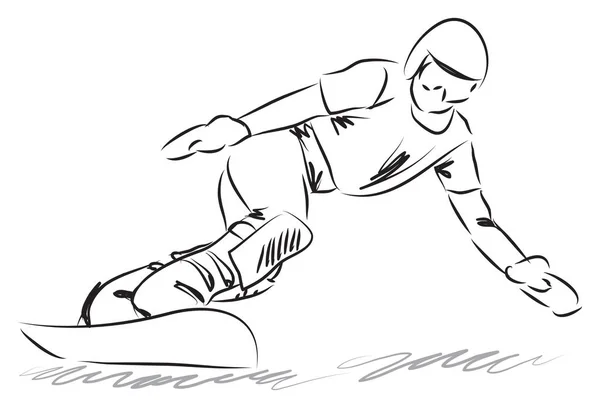 单板滑雪图男人矢量 — 图库矢量图片