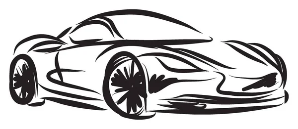 Illustration de voiture de course stylisée — Image vectorielle