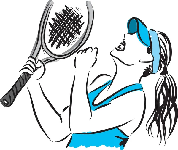 Joueur de tennis 3 illustration — Image vectorielle
