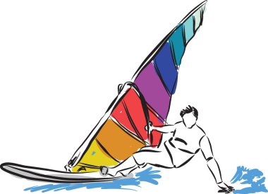 resimde 2 vektör windsurf