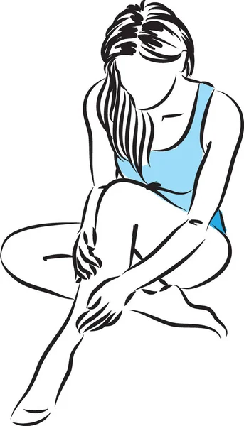 Mujer 2 cuerpo cuidado de la piel ilustración — Vector de stock