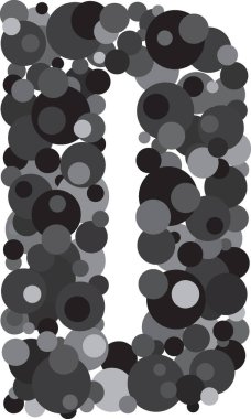 alfabe D illüstrasyon kabarcıklar