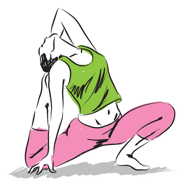 Yoga Illustration (2) Vektorillustration — Stockvektor