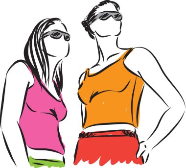 vektör çizim modelleme kadınlar