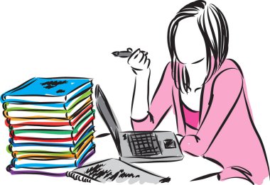  Kadın vektör illüstrasyonu