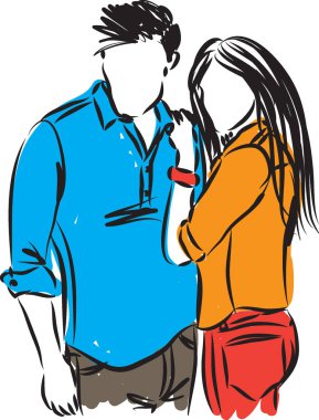 moda çift vektör çizim modelleme