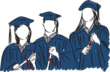 insanlar öğrenciler lisansüstü illüstrasyon